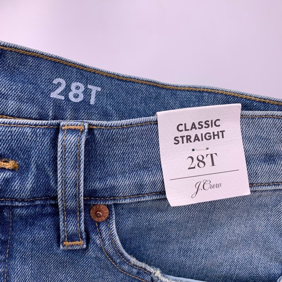 Re-Imagined By J.Crew Classic Straight Jeans Womens Size 28T - Picture 9 of 14